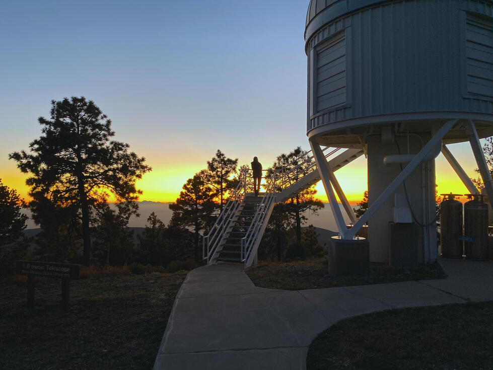 Sunset at the Apache Point Observatory during an observing run on the 3.5m telescope - Fall 2019